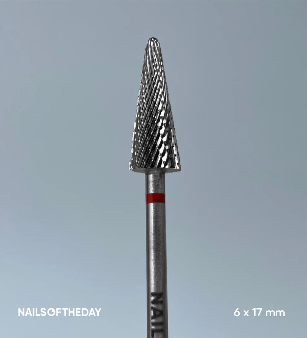 NOTD Nail Drill Carbide 6*17mm, Red