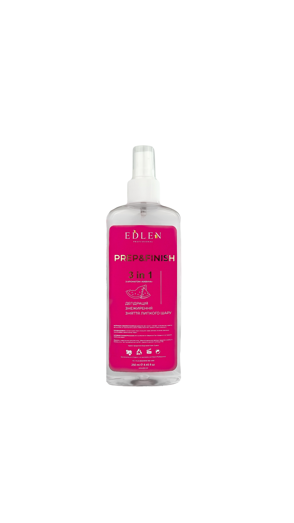 EDLEN Nail&Prep 3 in 1 Melância Aroma, 250ml