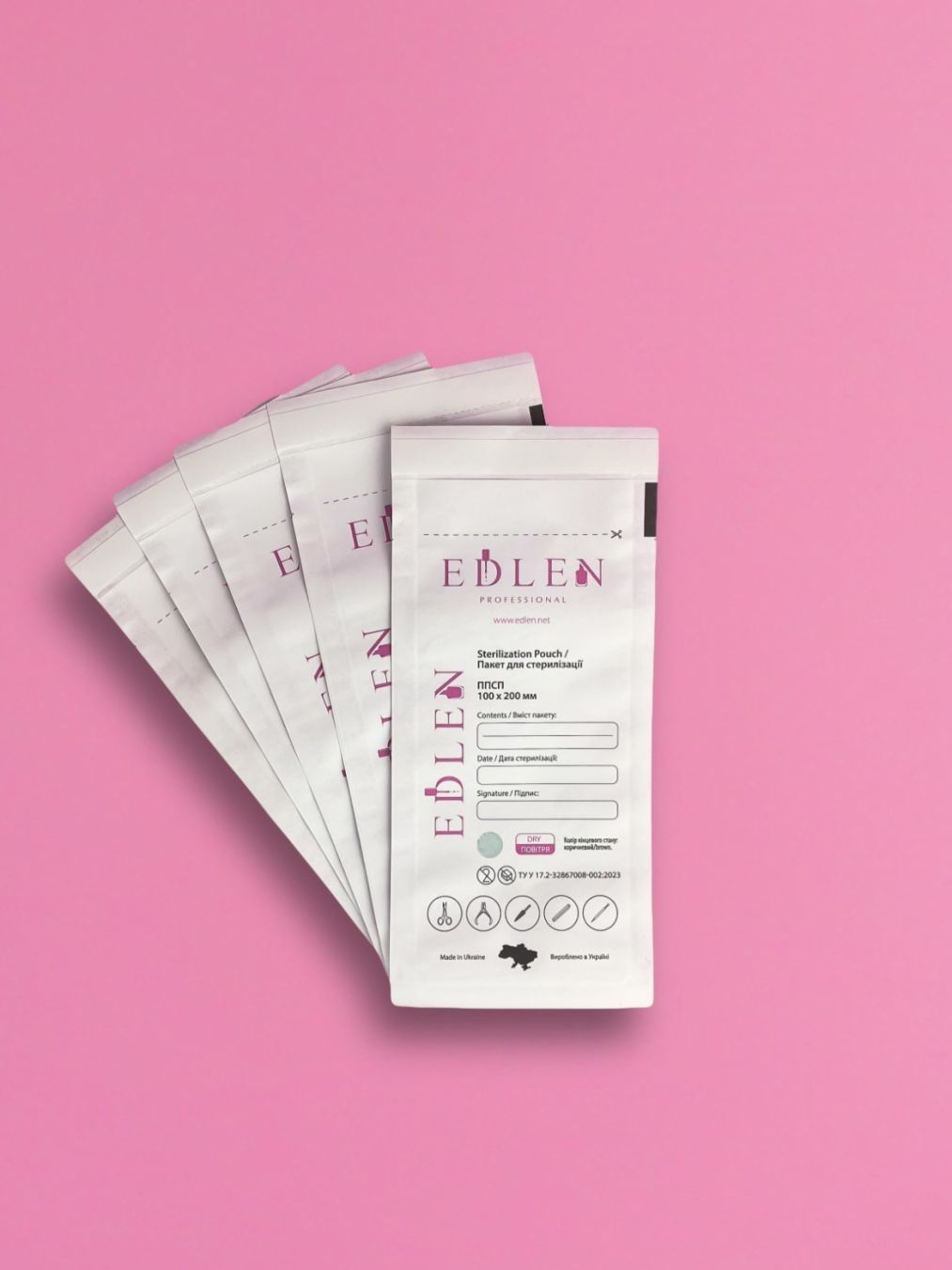 EDLEN Sterilization Pouch 100x200mm, 100pcs