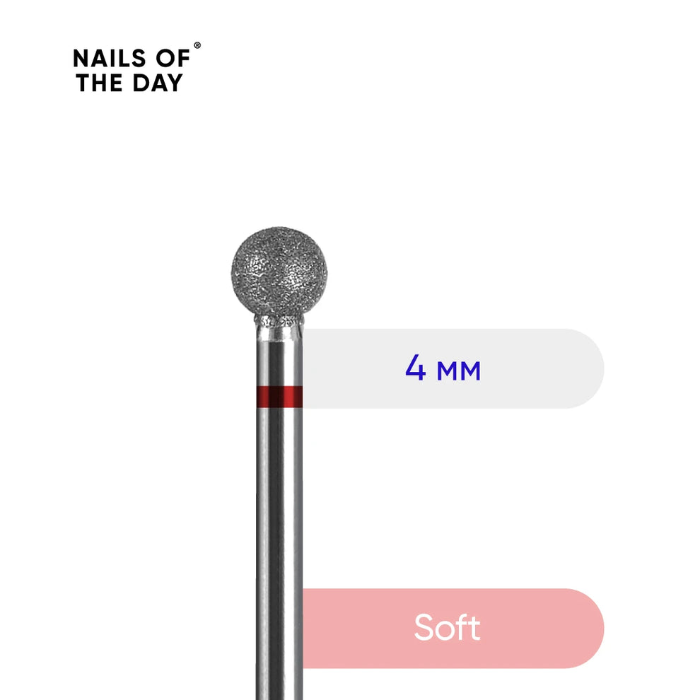 NOTD Nail Drill Ball Red 4mm